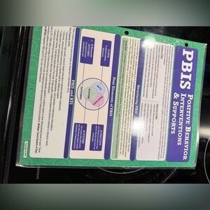 PBIS Educational laminated guide